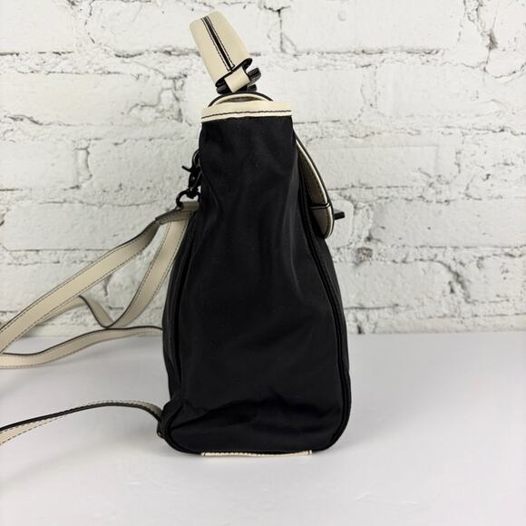 Zac Posen White Leather Black Nylon Backpack Purse main image 9